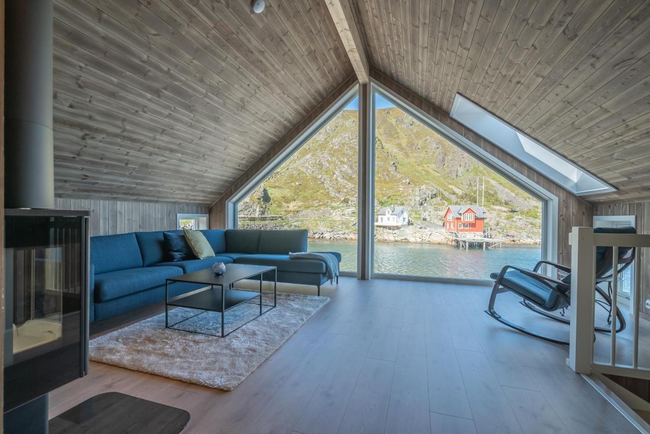 Seafront New Cabin In Lofoten Ballstad Exteriör bild